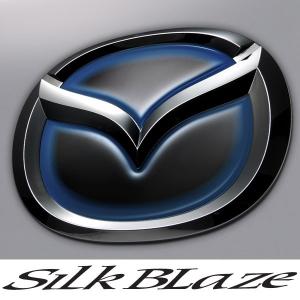 SilkBlaze シルクブレイズ ヒートエンブレムシート ブラックベース レッド/ブルー マツダ：M01｜tokyocar