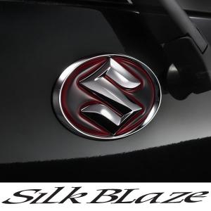 SilkBlaze シルクブレイズ ヒートエンブレムシート ブラックベース レッド/ブルー スズキ：S01｜tokyocar