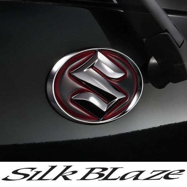 SilkBlaze シルクブレイズ ヒートエンブレムシート ブラックベース レッド/ブルー スズキ：...