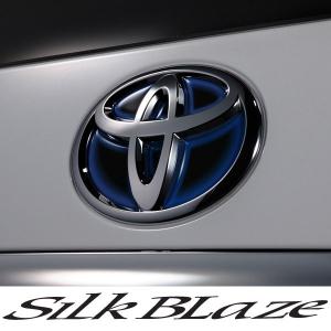 SilkBlaze シルクブレイズ ヒートエンブレムシート ブラックベース レッド/ブルー トヨタ：T12｜tokyocar