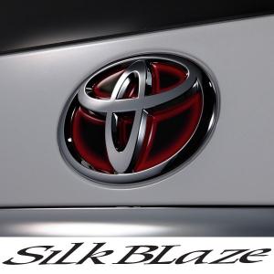 SilkBlaze シルクブレイズ ヒートエンブレムシート ブラックベース レッド/ブルー トヨタ：T43｜tokyocar