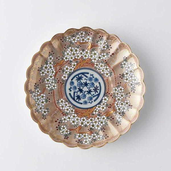 琳派桜樹文 6号皿 赤 中皿 取り皿 おしゃれ 19cm 波佐見焼 皿 食器 日本製 プレゼント