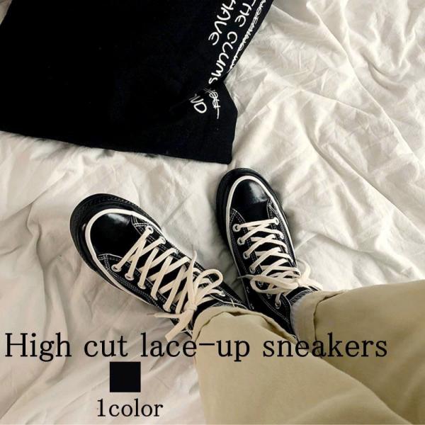 スニーカー レディース ハイカットレースアップ 白 軽い 40代 30代 4E 夏 20代 冬 きれ...