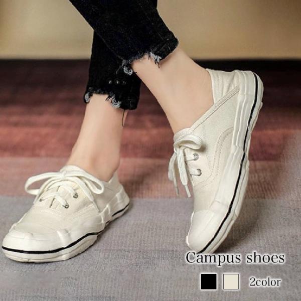 スニーカー レディース キャンパスシューズ 4E 秋 春 冬 軽量 安い 20代 厚底 50代 幅広...