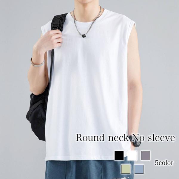 Tシャツ メンズ ラウンドネックノースリーブ アメカジ 半袖 速乾 40代 人気 白 無地 秋 厚手...