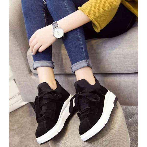 スニーカー レディース 歩きやすい シンプル 40代 50代 幅広 冬 おしゃれ 安い 黒 秋 厚底...