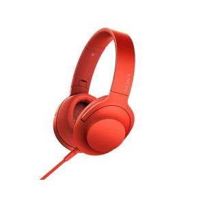 ソニー ヘッドホン h.ear on ハイレゾ対応 密閉型 折りたたみ式 ケーブル着脱式/バランス接続対応 リモコン・マイク付き シナバーレッド MDR-100A R【新品】｜tokyofukuya