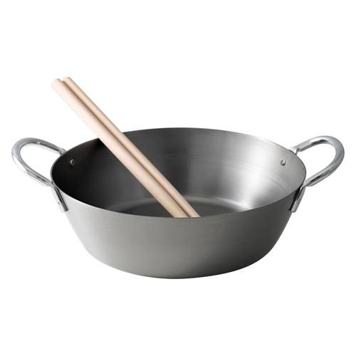 ダンチュウ 鉄天ぷら鍋26cm(粉箸付) DA-32(B4)送料無料・ギフト包装・のし紙無料