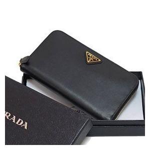 PRADA　プラダ ジッブアラウンド 長財布 カーフ M0506 NERO FUOCO SOFT CALF｜tokyoimport