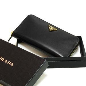 PRADA プラダ ジッブアラウンド 長財布 1ML506 BOX CALF NERO+FUOCO｜tokyoimport