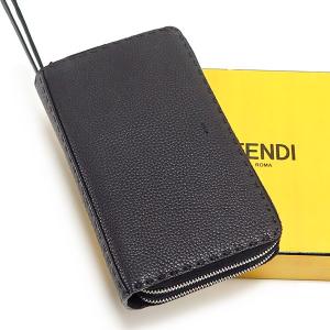 フェンディ FENDI 財布 メンズ レディース 長財布 ブラック ファスナー トラベルドキュメントケース｜tokyoimport