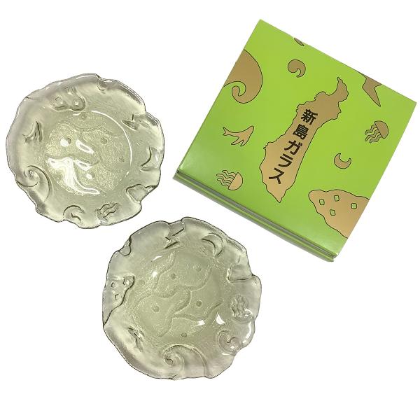 新島物語　皿２枚セット（新島ガラス）