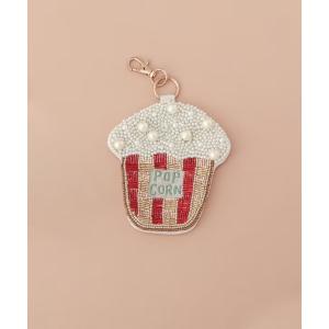 【送料無料／クリックポスト対応】パーティー刺繍 キーポーチ 12×13cm 刺繍 小物 ポーチ フック付き レディース キーケース ギフト インド雑貨