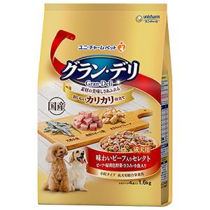 ユニ・チャーム グラン・デリカリカリ仕立て成犬用味わいビーフ入りセレクト 700g｜tokyolifestyle