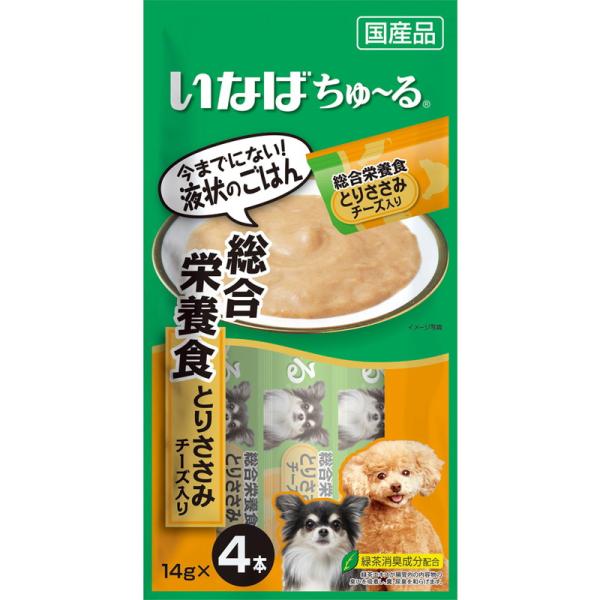 いなばペットフード いなばちゅーる総合栄養食とりささみチーズ入り 14g×4