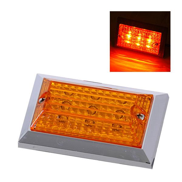LED ストライプマーカー 反射板付き DC-12v アンバー/MAxアンバー 角型マーカー 角型マ...