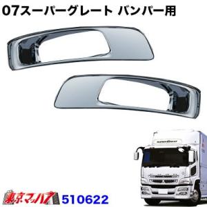 NEWスーパーグレートバンパー用 フォグランプリム R/Lセット ふそうNEW