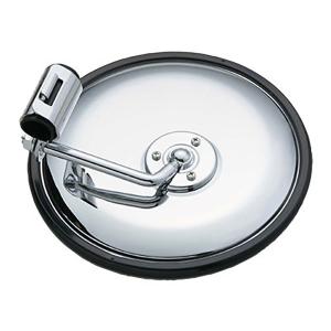 トラック用 レトロ バスミラー メッキ 五光タイプ バイザー付 ST-370