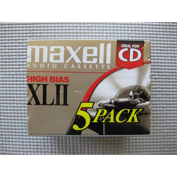 Maxell 139858 60分High Bias標準カセットオーディオテープ   5パック　並行...