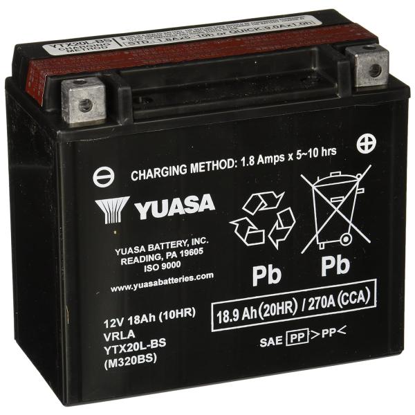 Yuasa YUAM320BS YTX20L BS Maintenance Free AGM Bat...