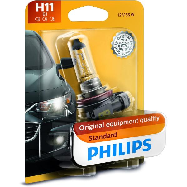 Philips 12362B1 H11 標準ハロゲン交換用ヘッドライト電球 1パック　並行輸入品