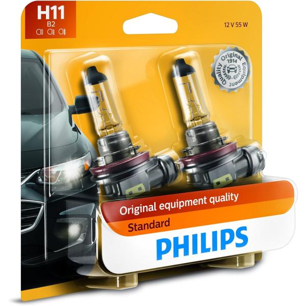 フィリップス - 12362B2 フィリップス H11 標準ハロゲン交換用ヘッドライトバルブ、2パッ...