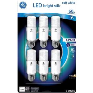 GE Bright Stik 9 Watt Non-Dimmable 2700K LED Bulb　...