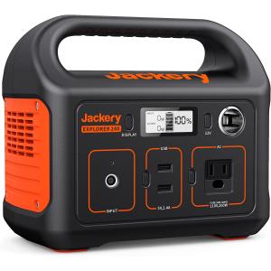 Jackery Portable Power Station Explorer 240  240Wh Backup Lithium Battery  110V/200W Pure Sine Wave AC Outlet  Solar Generator (Solar Panel Not Inc