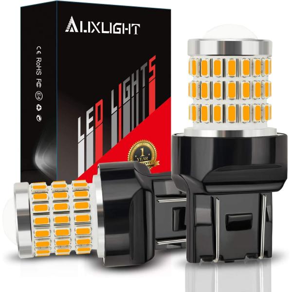 AUXLIGHT 7443 7440 T20 LED電球 ホワイトアンバーレッド 超高輝度 57-S...