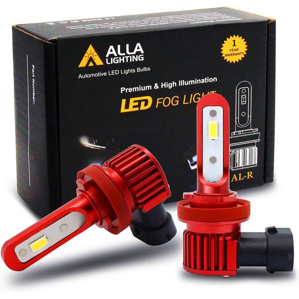 Alla Lighting 5200lm AL-R H8 H11 LEDフォグライト電球 エクストリ...