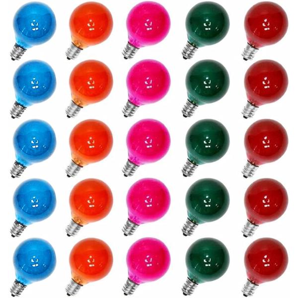 Opaque Multicolor Globe G40 Replacement Light Bulb...