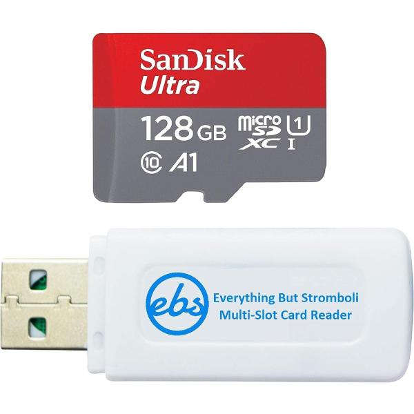 SanDisk Ultra 128GB マイクロメモリーカード LG G8X ThinQ、LG v4...