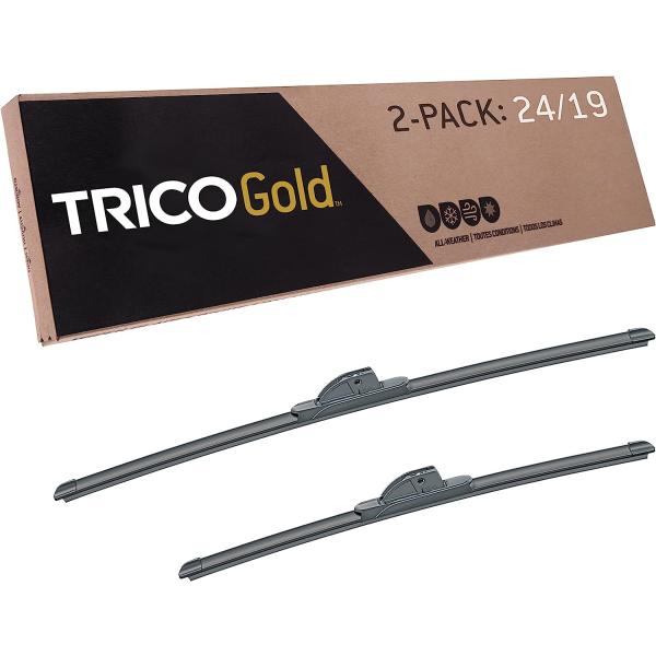 Trico - 18-2419 ゴールド 全天候型ビームワイパーブレード - 24インチ+19インチ...