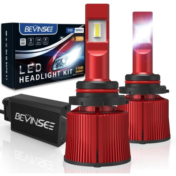 Bevinsee LEDヘッドライト/フォグライト ホワイト 100W 15000ルーメン 電球キッ...