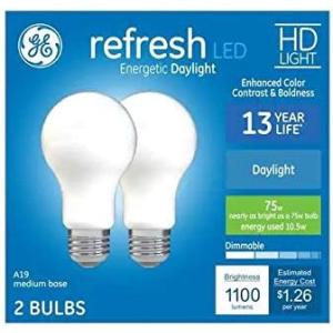 GE Refresh 75-Watt EQ A19 Daylight Dimmable LED Li...