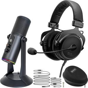 beyerdynamic MMX 300 (第2世代) プレミアム プロフェッショナル ゲーム用ヘッドセット クローズドバンドル 互換性のあるDeco Gear USBマイク付き 放送/スト