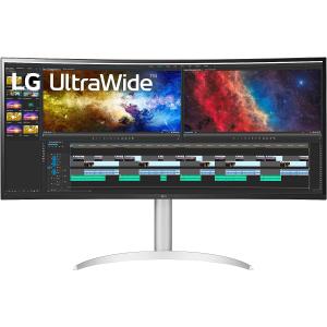 LG 38WP85C-W 38-inch Curved 21:9 UltraWide QHD+ IPS Monitor with USB Type C (90W Power delivery)  DCI-P3 95% Color Gamut with HDR 10 and Tilt/Heigh