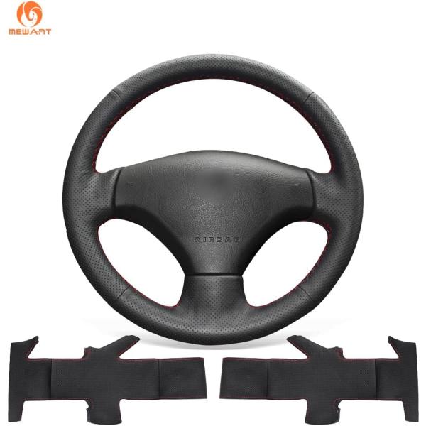 MEWANT Hand Sewing Microfiber Leather Steering Whe...