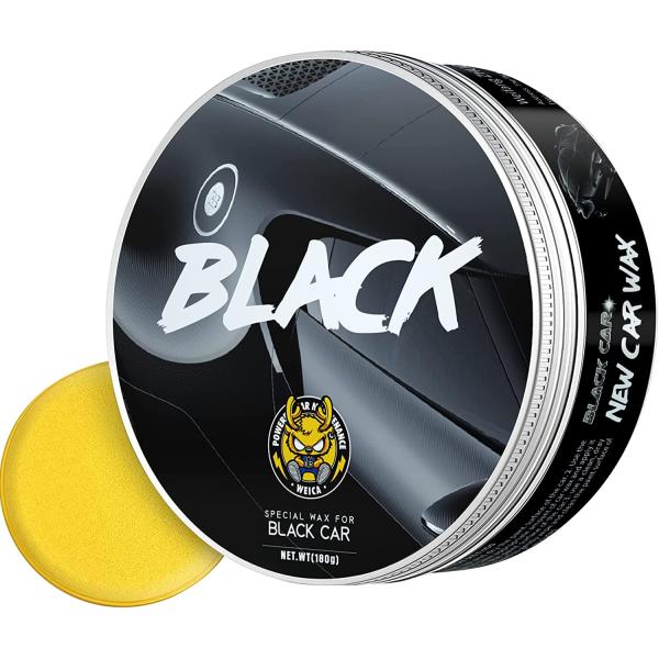 WEICA Car Wax Black Solid for Black Cars  Carnauba...