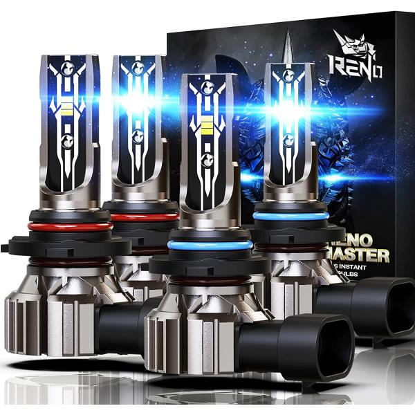 RENO 9005 9006 LED Headlight Bulbs  HB3 HB4 12000L...