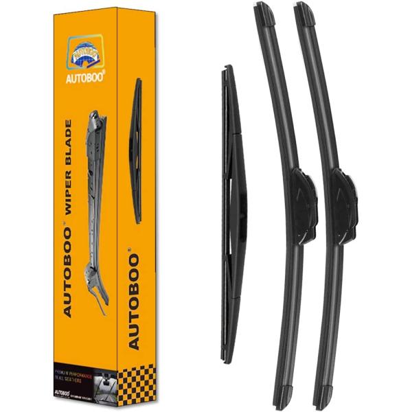 AUTOBOO 26inch+18inch Windshield Wipers with 12inc...