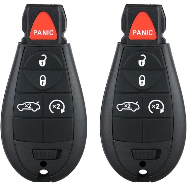 2 Pcs Key Fob Replacements for 2008-2010 Chrysler ...