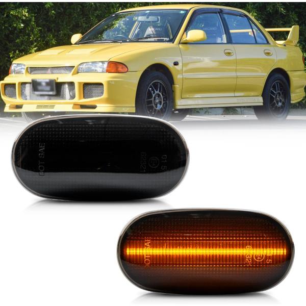 Amber LED Side Marker Lights for 1992-1998 Mitsu&apos;b...