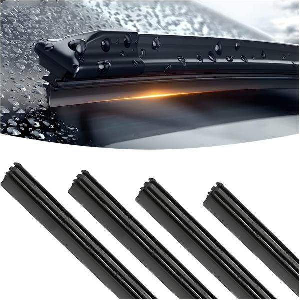 4PCS Car Windshield Wiper Blade Strips  DIY Silico...