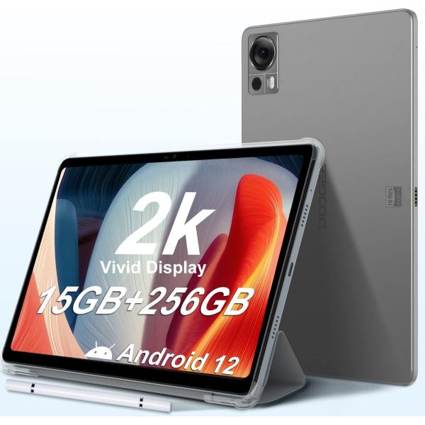 DOOGEE T20タブレット 2023、2K 10.4インチスクリーン Android 12タブレ...