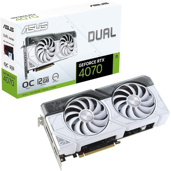 ASUS Dual GeForce RTX 4070 White OCエディション 12GB GDD...