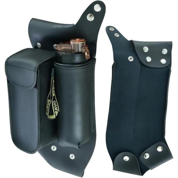 Daniel Smart Motorcycle Leather Crash Bar Bag Left...