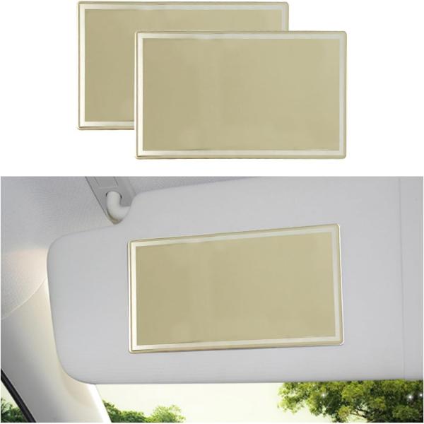 Ziciner 2PCS Car Visor Vanity Mirror  Stainless St...