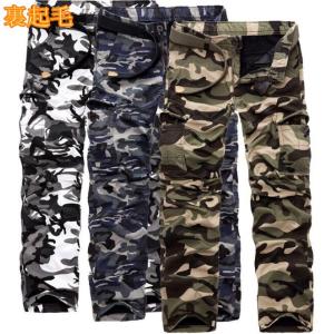 裏起毛 カーゴパンツ メンズ 迷彩 ミリタリー スキニーパンツ カラー