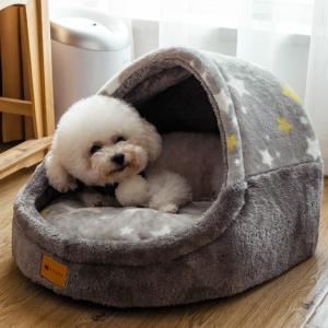 ペット用品 超可愛い ドーム型 中型犬 ハウス  クッション 洗えるマット ソファ おしゃれ かわいい あったか ペットベッド グッズ 猫用 犬用 ネコ